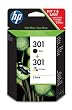 HP Original Druckerpatrone 301 (dreifarbig + schwarz, Kombipack 190/165 Seiten) CR340EE