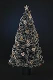 Kitchen & Housewares : Duronic 4ft Indoor Snow xmas/christmas optic fibre tree