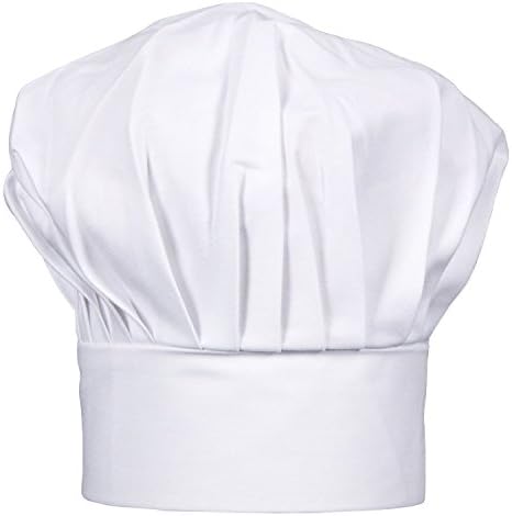 Professional Italian or French Pizza-Sushi-Pastry Personalized Adult Executive Chef Work White Charm Chef Hat, Adjustable Elastic Band, White