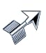 Chrome 3-d Arrow Pointing up - 24