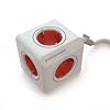 Allocacoc PowerCube Extended Steckdosenleiste (5x Verteiler, 230V Schuko) rot