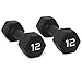 CAP Barbell Black Neoprene Coated Dumbbell, 8 lb Pair