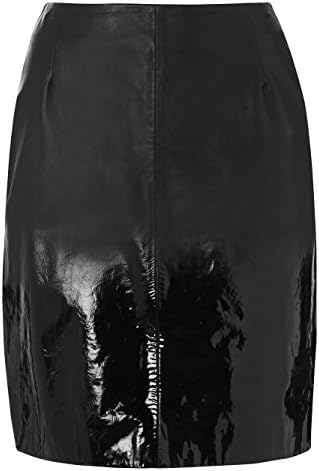 Muubaa Chessel Black Ombre Patent Leather Skirt US Size 2