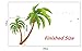 DGI Mart Coconut Tree Large Palm Tree Seagull Removable Wall Decal Sticker