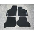 VW Golf Mk5 (04-07) Car Mats in Black with GTI Logos (Silver)