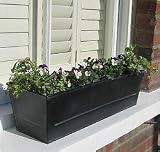 Review The Urban Garden  / ana window box-matt black finished zinc