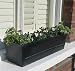zinc window box with plastic liner - matt black finish - 65cm L