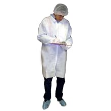 Enviroguard GammaGuard CE Sterile Frock, Disposable, Tunnelized Elastic Wrists, White, 3X-Large (Case of 50)