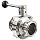 Dixon B5101S200CC-A Stainless Steel 316L Butterfly Valve with Pull Handle and Silicone Seal, 2" Tube OD
