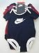 Nike Girl & Boy Lap Shoulder Bodysuit Infant 5 PCS with Different Colors One Set 3-6 Months New (0030)