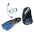 cressi Schnorchel Set (Brille, Schnorchel, Flossen) palau saf bag