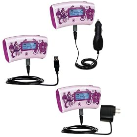 Deluxe Kit for the Nickelodean Spongebob Squarepants MP3 Player includes a USB cable with Car and Wall Charger - Gomadic Brand w/ TipExchange Technology