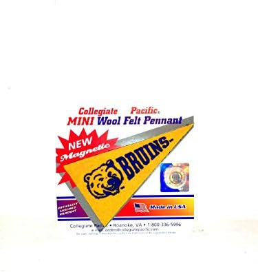 MINI PENNANT MAGNET ROYAL AND GOLD BEAR HEAD