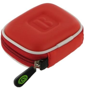 Red Universal Bluetooth Headset Pouch Carrying Case for Jabra BT125 BT135 BT160 BT185 BT2040 BT3010 BT350 BT5010, Nokia BH-900 BH-803 BH-800 BH-703 BH-700 BH-602 BH-302 BH-211 BH-202 BH-208 BH-201 HS-26W, BlueAnt Z9 Z9i X3 V1 V12, Samsung WEP700 WEP500 WEP 350 WEP301 WEP210 WEP200 WEP180, Plantronics Discovery 925 665 655 645 640E Plantronics Voyager 855 815 510 M50