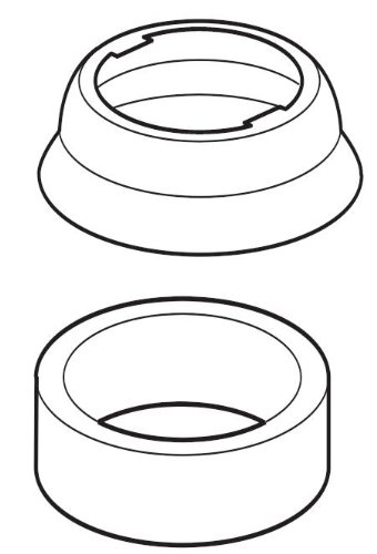 Delta RP48070 Saxony Escutcheon and Gasket - Pull-Out Kitchen Faucet, Chrome