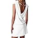 LAPAYA Women's Swim Beach Dress Deep V Neck Open-back Beach Cover Up Beach Skirt
