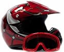 Typhoon Youth Motocross ATV Dirt Bike MX Helmet and Goggles Spiderman Red, X-Large