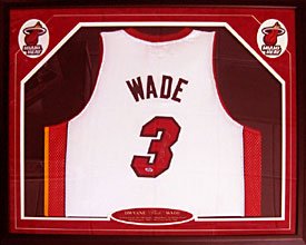 Dwyane Wade Autographed / Signed Framed Miami Heat Authentic Jersey Frame