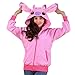 Womens Cute Cartoon Stitch Hoodie Costume Zipper Hooded Coats Tops