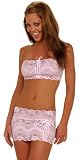 2 Piece Lace Tube Top & Mini Skirt