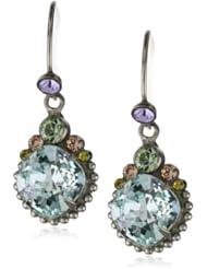 Sorrelli "Running Water" Crystal Drop Antique Silver-Tone Earrings