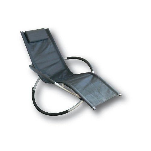 Proteam MF1121 - Moon Rocker Black Textiline indoor / outdoor garden chair