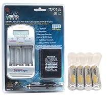 Hitech -Rechargeable Battery & Charger Kit for Sony Cybershot DSC-H2 / Cybershot DSC-H5 Digital Camera (With Battery Case)