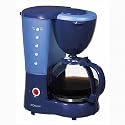 LUXUS KAFFEEAUTOMAT IN BLAU MIT 800 WATT UND TRANSPARENTEM WASSERTANK SOWIE WARMHALTEPLATTE FÜR 12 TASSEN