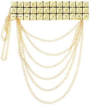 Nierstein ZX Golden Rivet Tassels Epaulet Brooch