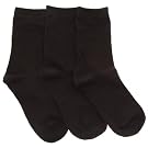 Childrens/Kids Plain Cotton Rich School Socks (Pack of 3)