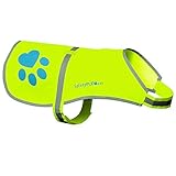 Dog Reflective Vest, Sizes to Fit Dogs 14 lbs to 130 lbs - SafetyPUP XD Hi Vis, Safety Vest Keeps Dogs Visible On and Off Leash in Both Urban and Rural Environments. (Neon Yellow, Medium) Medium Fits Dogs 35lbs - 60lbs