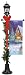 Gemmy 17717 Christmas Lamp Post Black with Merry Christmas Banner, 6 Feet Tall