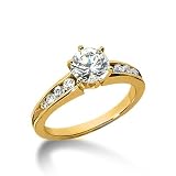0.50 Ct Diamond Ring Engagement 14k Gold Solitaire Round Cut Accent SI3 H