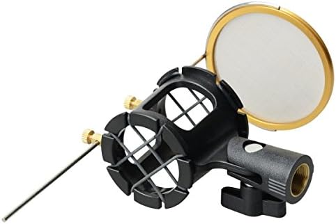 Focalwanna E Zhiying C-2 Mic Suspension Shock Mount Stand Holder Clip Pop Filter for Microphone
