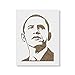 Barack Obama Stencil Template - Reusable Stencil with Multiple Sizes Available