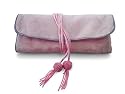 Handbag Heaven Light Pink with Lilac Jacquard Silk Jewellery Roll