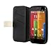 Intelligent Wallet Case for Motorola Moto G - White/Black