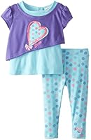 PUMA Baby Girls' Hearts and Dots Shirt and Legging Two-Piece Set