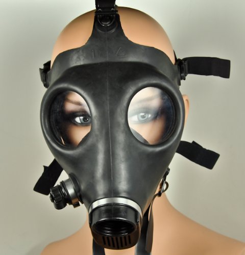 Plain Black Gas Mask Industrial Cyber Goth Anime Cosplay Diy Design Halloween