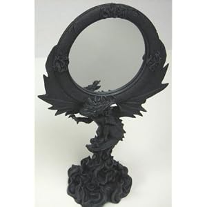 Wicked Winged Dragon Table Mirror Vanity Gothic