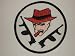 DOUBLE GUN GANGSTER Embroidered Patch 3 DIA.