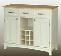Hutch-Style Buffet- White/ Natural