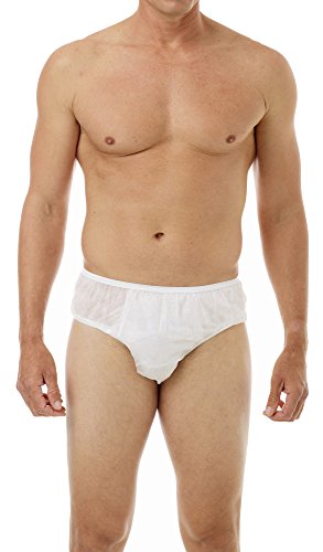 Mens Disposable Underwear Briefs White 10pk