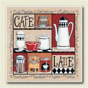 Click here to buy Absorbastone Coasters ~ Caf� Latte by Artworks Home Accents.