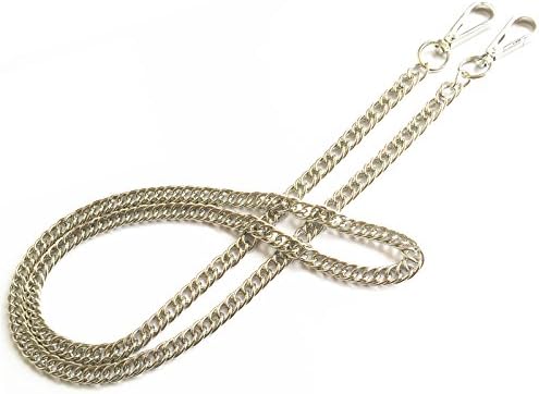 ONBLUE #SZ-S 47" Width 10MM Gold Plated Handbags Replacement Chain Purse Replacement Straps Chains Crossbody Bag Shoulder Strap Clutch Replacement Chain Silver