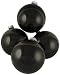Club Pack of 16 Shiny Black Glass Ball Christmas Ornaments 3.25" (80mm)