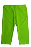 Cropped Fitted Girls Leggings Spring Green 2-8 years
