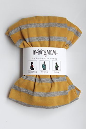 InfinityMOM Nursing Scarf (Yellow/Grey Stripe)