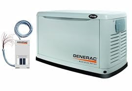 ON SALE 5874 Generac Guardian 17kW Air-Cooled Standby Generator, Aluminum Enclosure,Pre-Packaged w/16 Circuit Automatic Transfer Switch