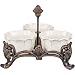 Venetian Scroll Crema 3-Section Condiment Tray